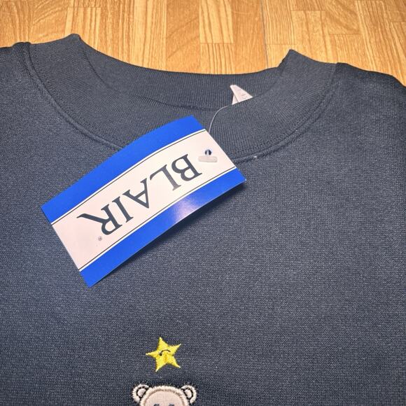 Blair Beary Christmas Sweatshirt Bears Tree Graphic Black Holiday Crewneck L NWT - Picture 3 of 5